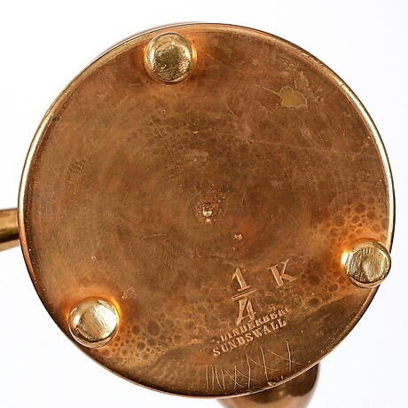 Suklaakannut, messinkia, Linderbergs Metallfabrik, 1800-luvun puolivali (Leima 2)